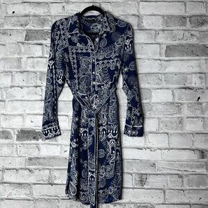 Dorothy Perkins Gorgeous Blue Belted Bandana Midi Dress